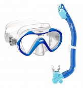 Tauchmaske + Schnorchel Mares DRY Set - Kinderset mit Trockenschnorchel Modrá