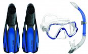 Maske + Schnorchel + Flossen MARES ECONOMIC SET - Adult Size Blue 38/39