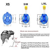 FULL Schnorcheln MASK - Größe Černá S/M