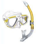 Mares EDGE Tauchmaske + ERGO SPLASH Trockenschnorchel Žlutá