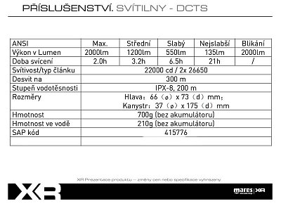 MARES Tauchlampe XR DCTs