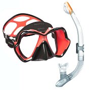 MARES X-VISION ULTRA LS LiquidSkin Tauchmaske + ERGO DRY Trockenschnorchel (Klar) Černá - Bílá