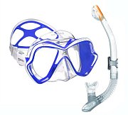 MARES X-VISION ULTRA LS LiquidSkin Tauchmaske + ERGO DRY Trockenschnorchel (Klar) Černá - Bílá