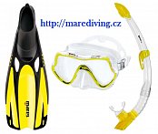 Maske + Schnorchel + Flossen - MARES PURE VISION SET Yellow 36/37