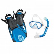 Maske + Schnorchel + Flossen + Rucksack - MARES Seefreunde SET - Junior Purple - Octopus ML