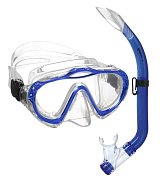 Maske + Schnorchel + Flossen - Shark MARES SET - Kinder blau 31/33
