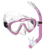 Maske + Schnorchel + Flossen - Shark MARES SET - Kinder Rosa 31/33