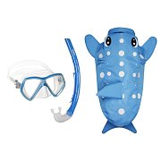 Maske + Schnorchel + Rucksack – Mares ZOO – Schnorchelset für Kinder Fialová - Chobotnice