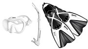 Maske und Schnorchel Flossen TROPICAL set + X-ONE MARES Blau ML 39-43