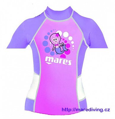 Shirt MARES Rash Guard - Kurzarm - Girls 2 - 7 Jahre XL / 6-7let