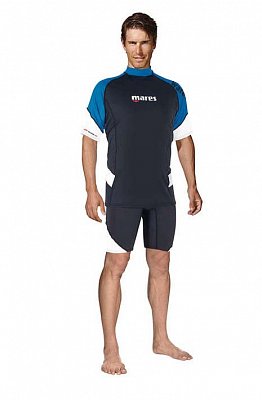 Shirt MARES RASH GUARD LOOSE FIT Short Sleeve - Kurzarm - Loose Fit - Herren Blau XS