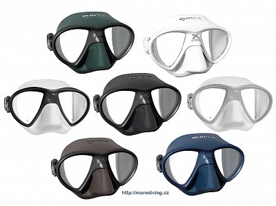 Tauchmaske MARES X-FREE Freitauchen Weiß - Grau