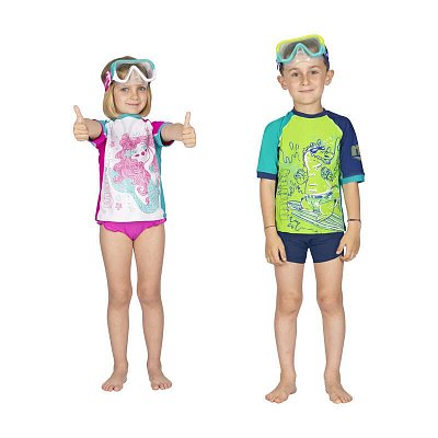 Wassershirt - MARES SEASIDE RASHGUARD SHIELD KID XS Zelená
