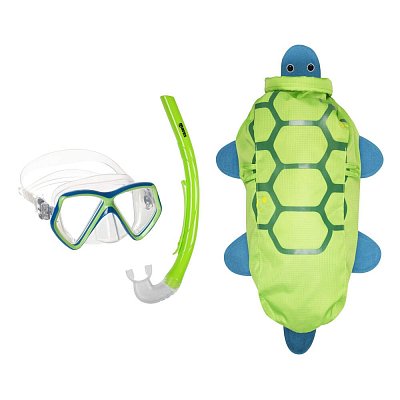 Maske + Schnorchel + Rucksack – Mares ZOO – Schnorchelset für Kinder Fialová - Chobotnice