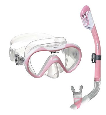 Maske + Trockenschnorchel - Mares VENTO JR DRY Combo - Kinder Růžová