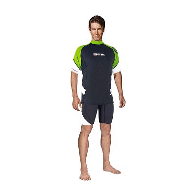 Shirt MARES RASH GUARD LOOSE FIT Short Sleeve - Kurzarm - Loose Fit - Herren Blau XS