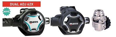 Tauchautomat Mares DUAL ADJ 62X INT Tyrkysová / Bílá