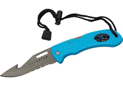 Tauchen Titan Klappmesser FORCE BAT TITANIUM Tyrkysová