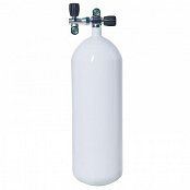 Tauchflasche 12l / 230 bar vítkovice cylinders weiß nur ohne ventil flasche ohne schuhe